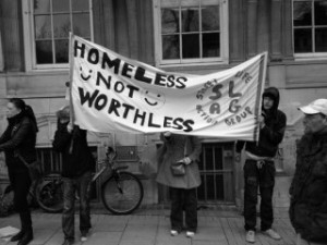 1115 300x225 Homeless Not Worthless Demo at Leicester Town Hall 