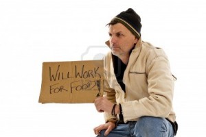 11419271 homeless man holding a will work for food sign isolated on white 300x200 11419271 homeless man holding a will work for food sign isolated on white