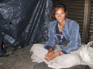 homeless woman in barrio triste medellin 300x224 homeless woman in barrio triste medellin